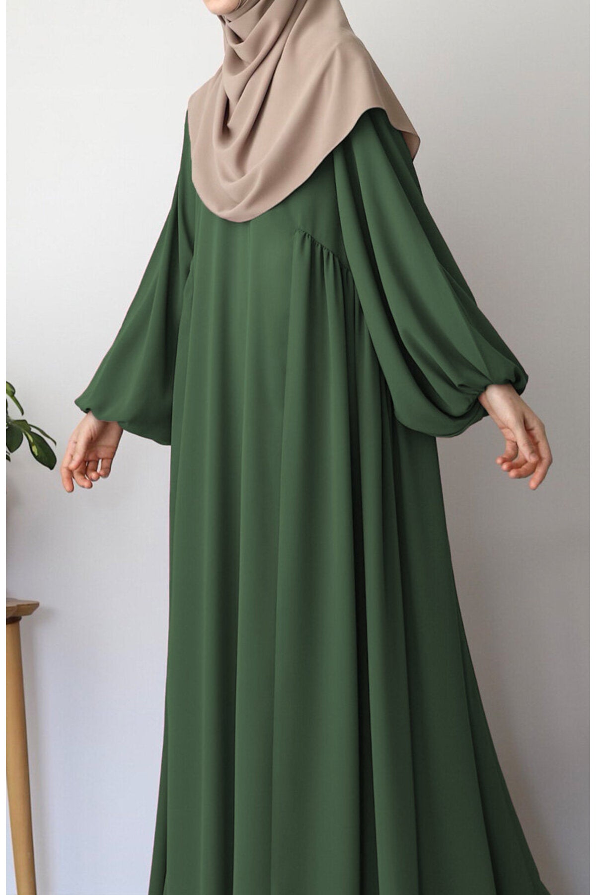 Relaxed Fit Long Modest Dress with Pockets — Çok Renkli