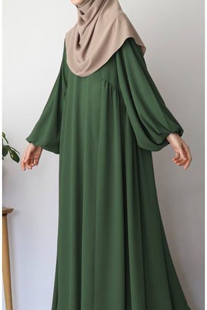 Relaxed Fit Long Modest Dress with Pockets — Çok Renkli