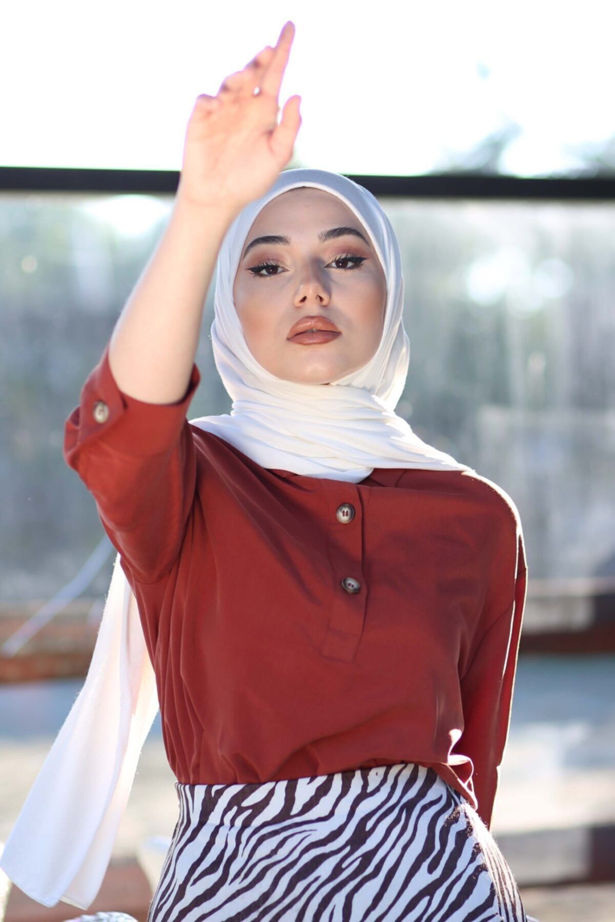 Soft Viscose Jersey Shawl — Beyaz