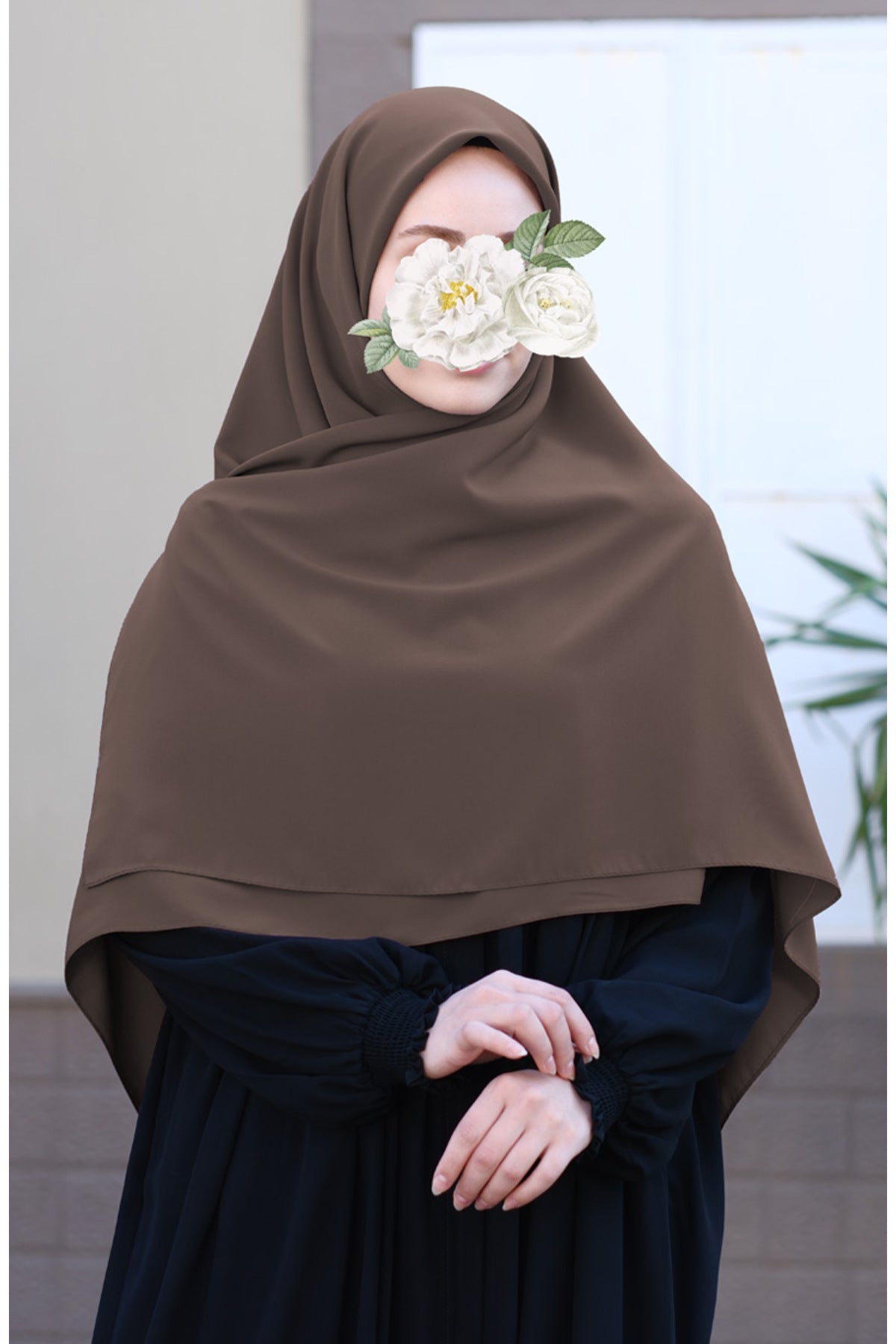 Plain Woven Large Square Scarf - Soft Drape, 120x120 cm — Çok Renkli