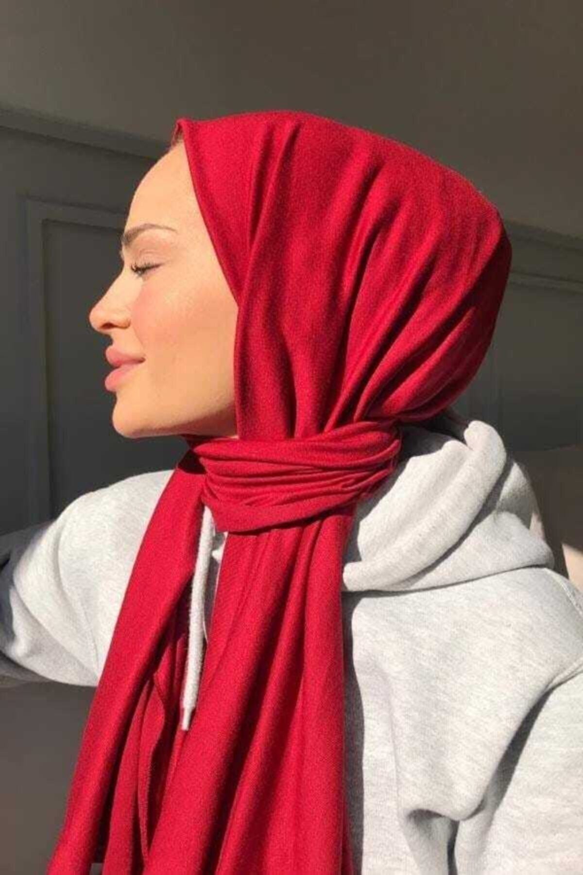 Soft Viscose Jersey Shawl — Kırmızı