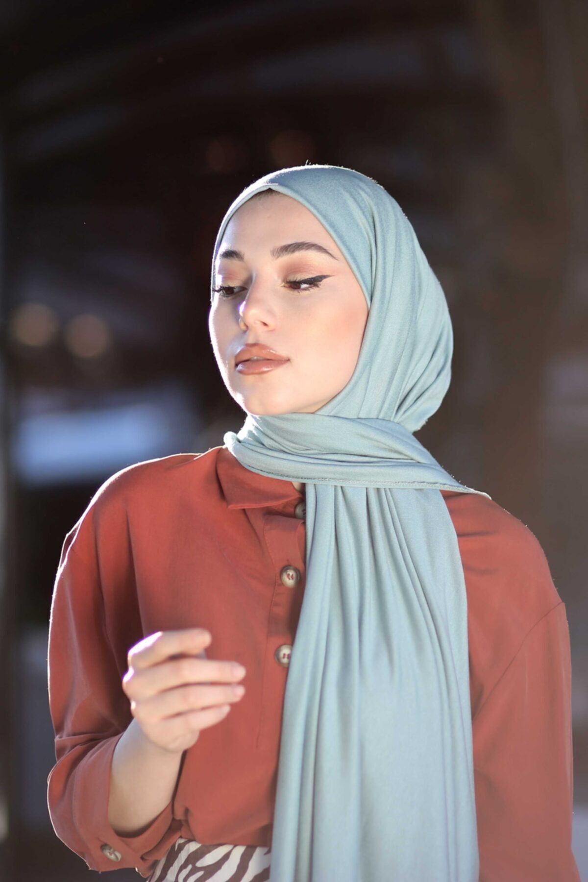 Soft Viscose Jersey Shawl — su-yesili