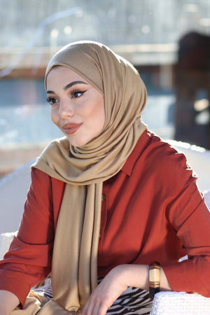 Soft Viscose Jersey Shawl — sutlu-kahve
