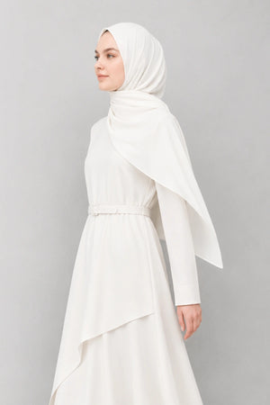 Smooth Crepe Shawl for Versatile Modest Styling — kirik-beyaz