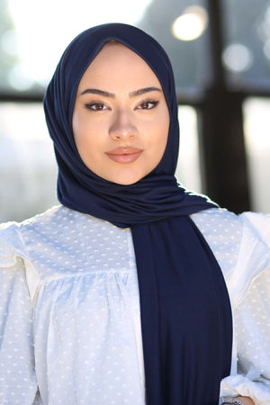Soft Viscose Jersey Shawl — Lacivert