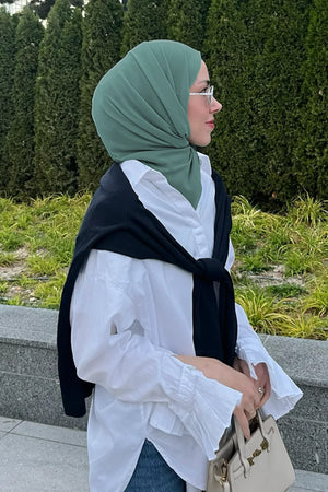 Smooth Crepe Shawl for Versatile Modest Styling — mint