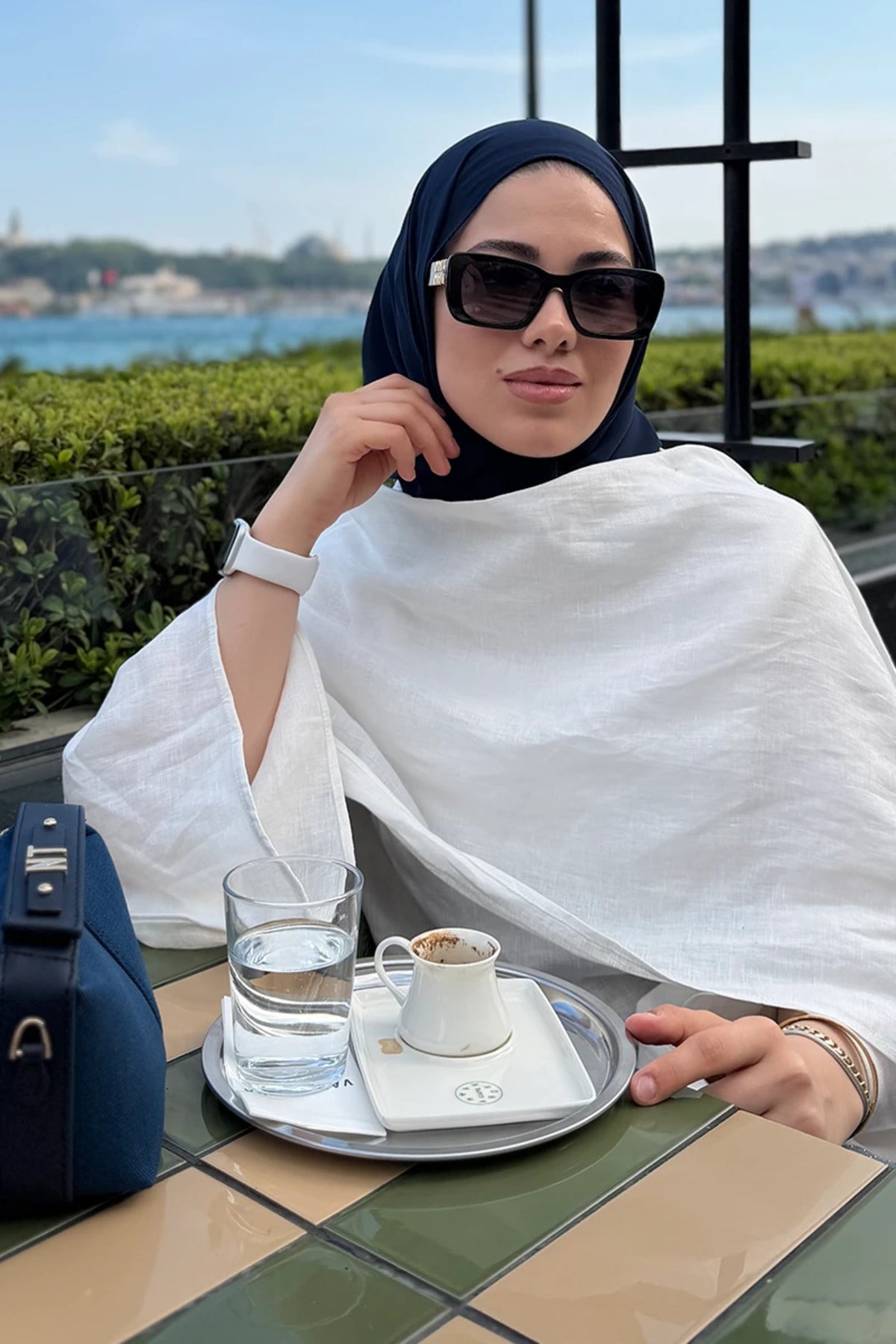 Smooth Crepe Shawl for Versatile Modest Styling — lacivert