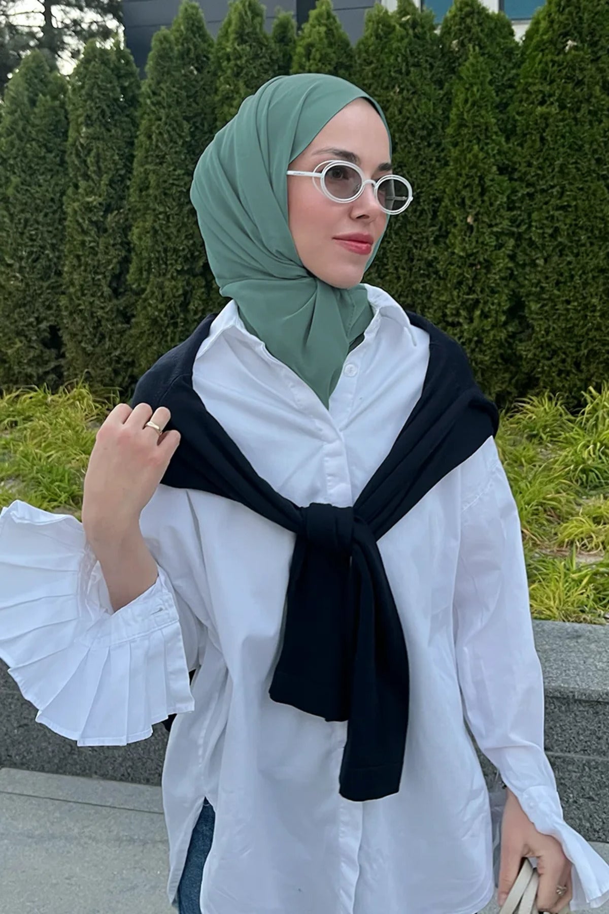 Smooth Crepe Shawl for Versatile Modest Styling — mint