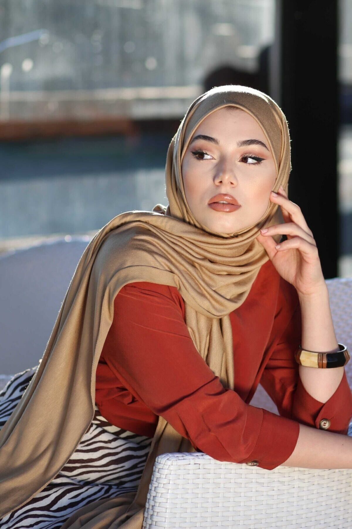 Soft Viscose Jersey Shawl — sutlu-kahve