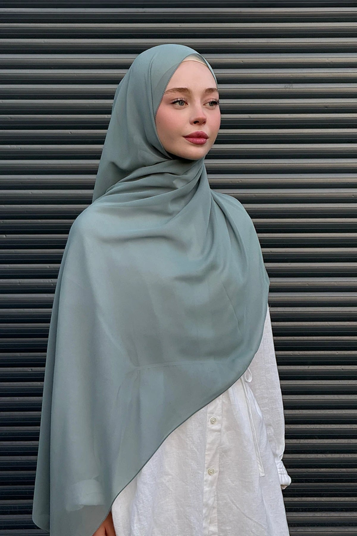 Smooth Crepe Shawl for Versatile Modest Styling — mint