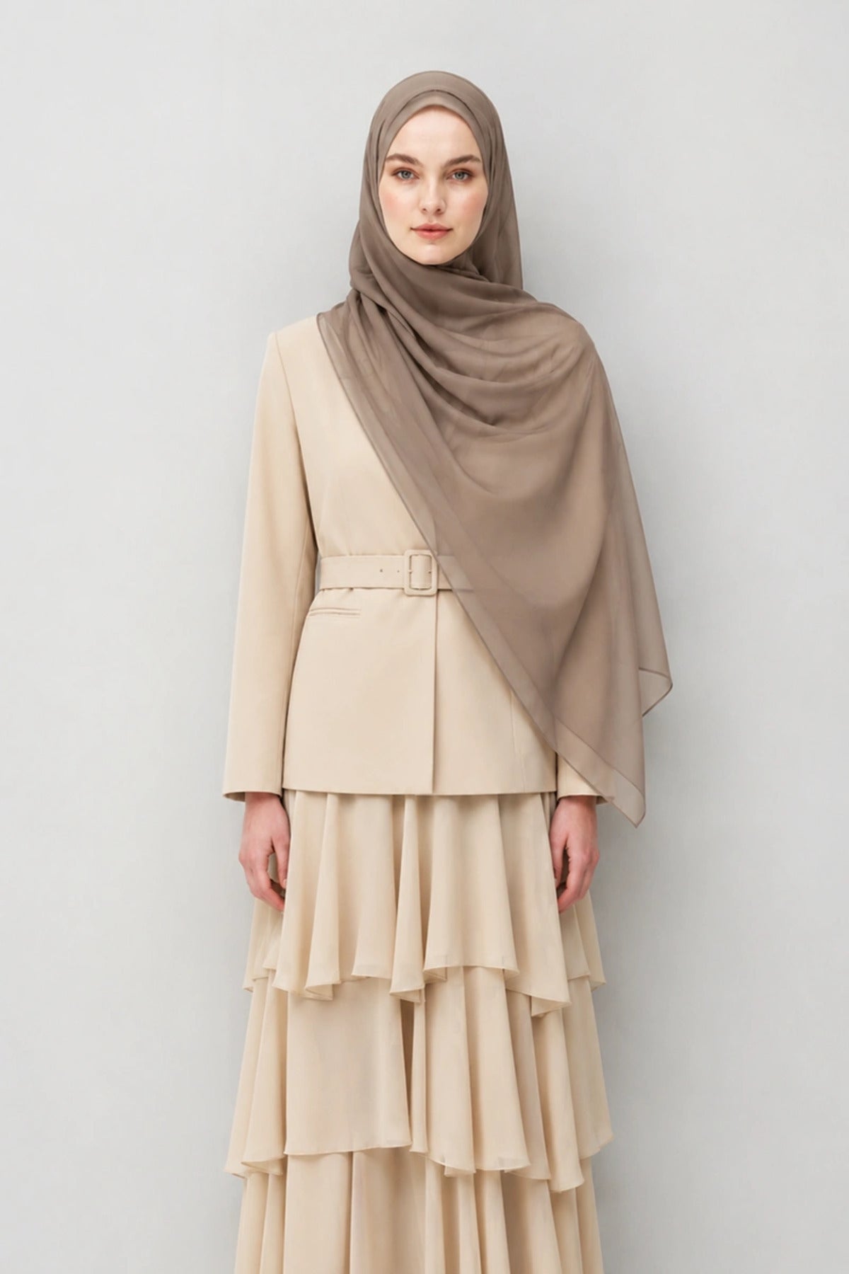 Smooth Crepe Shawl for Versatile Modest Styling — Çok Renkli