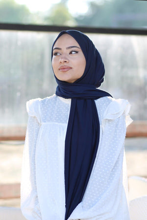 Soft Viscose Jersey Shawl — Lacivert