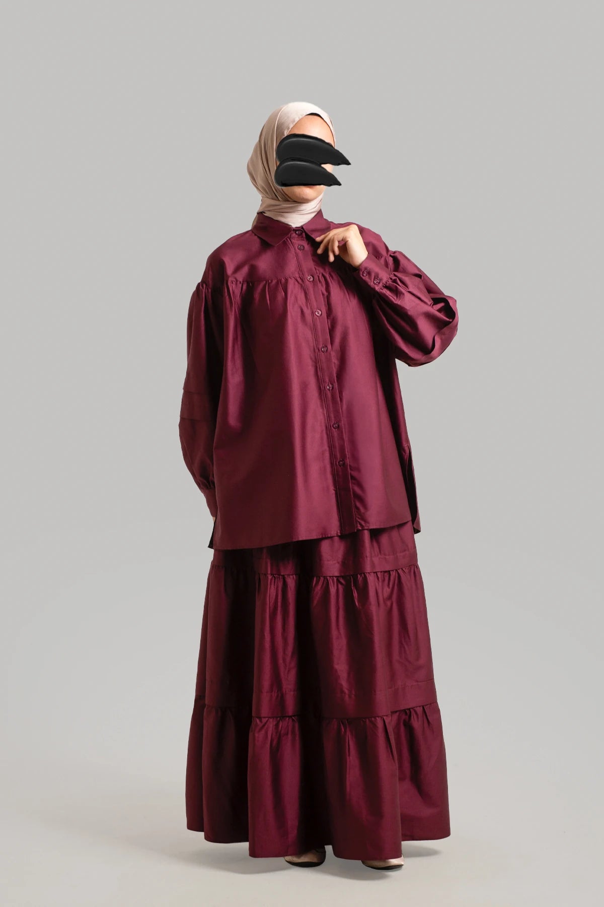 Elegant Satin Cotton Skirt (SN004)