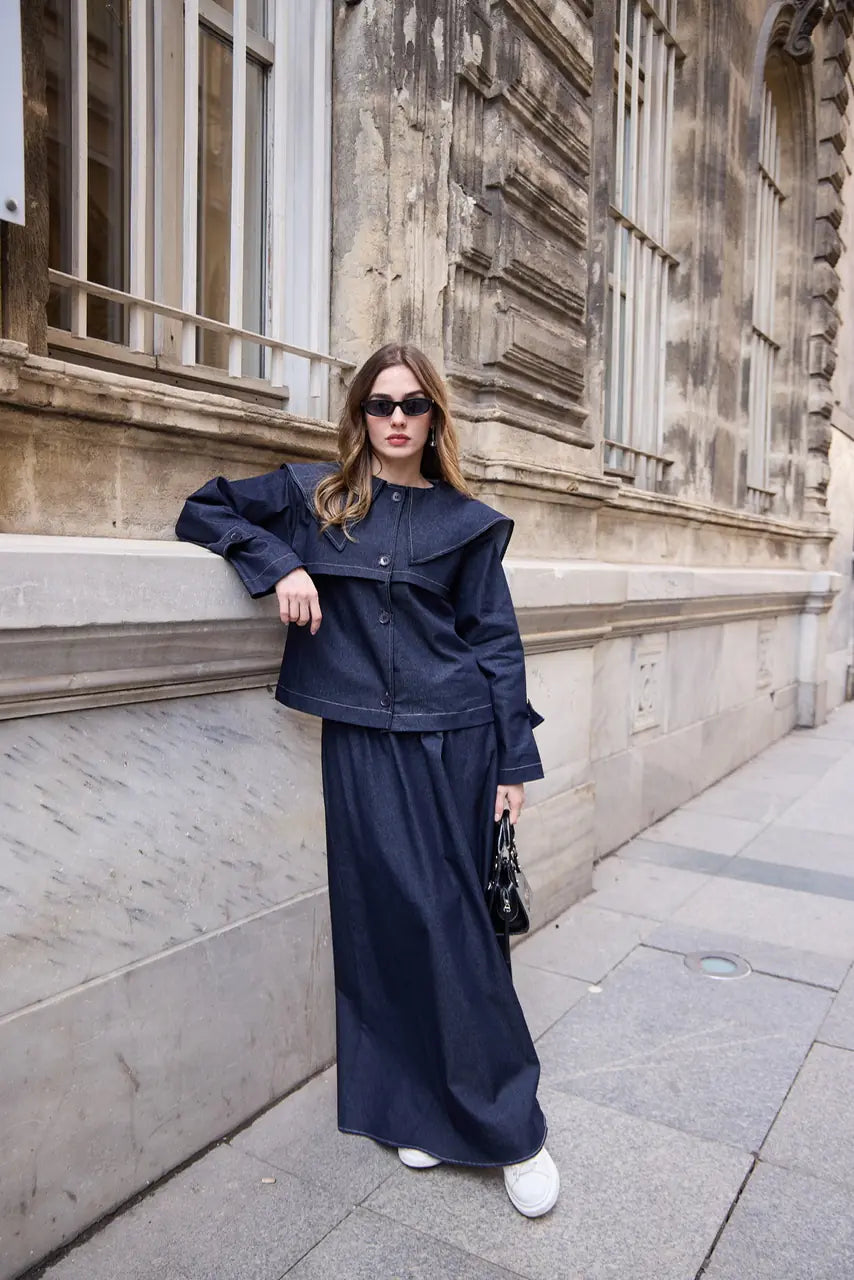 Denim Skirt Set