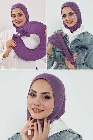 3-Piece Modest Head Covering Set: Ninja Bonnet, Visor & Hat