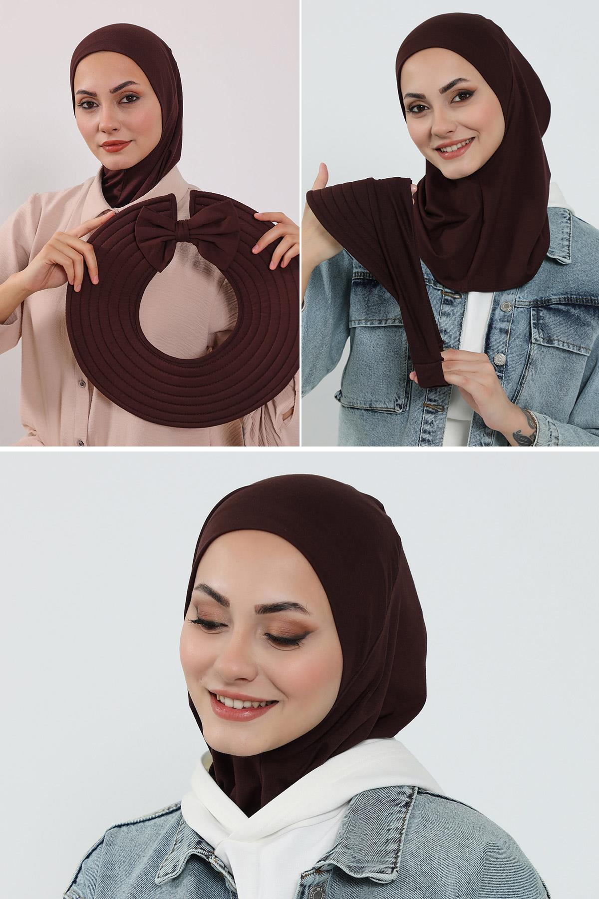 3-Piece Modest Head Covering Set: Ninja Bonnet, Visor & Hat