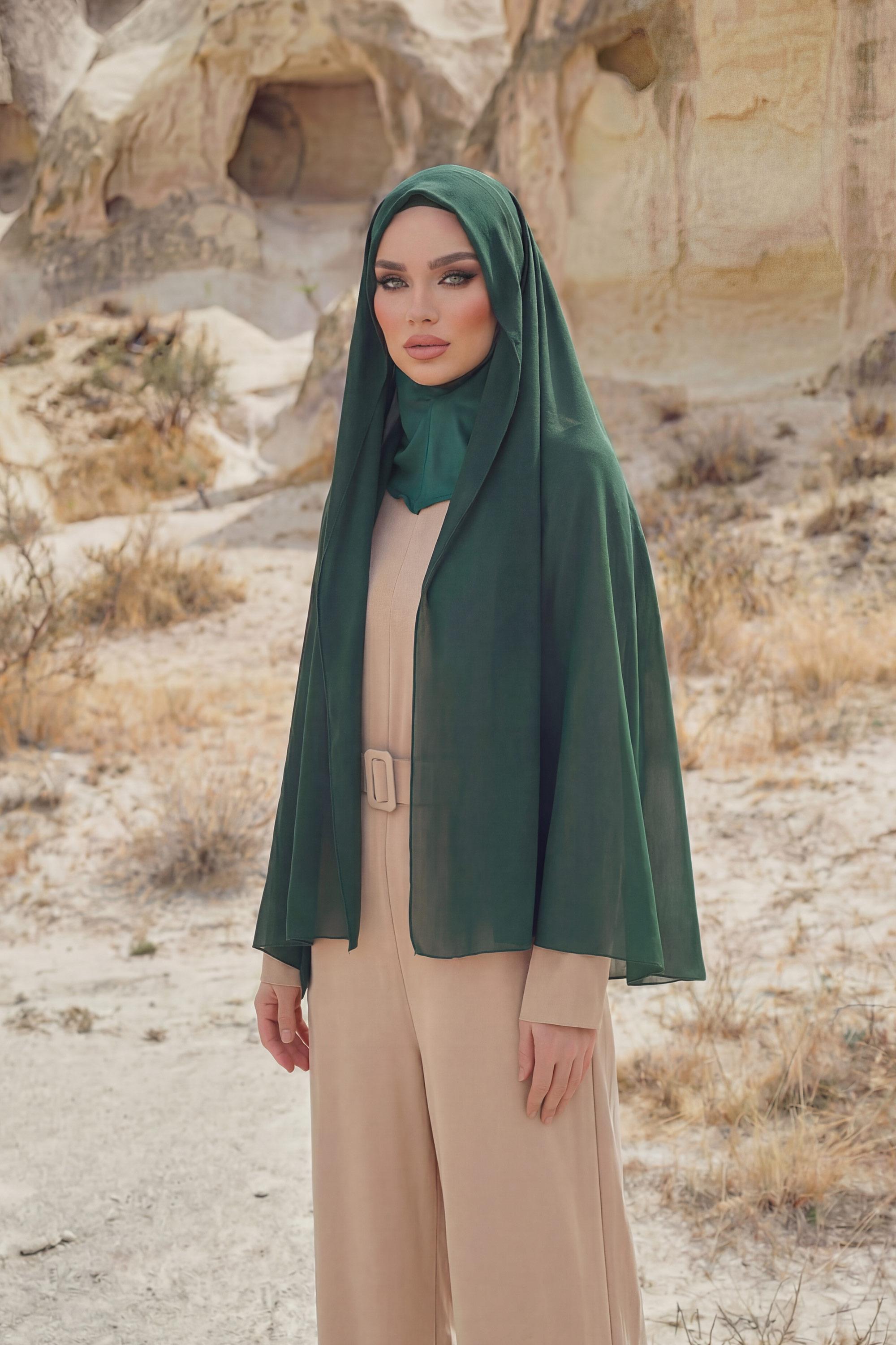Practical Bonneted Chiffon Shawl