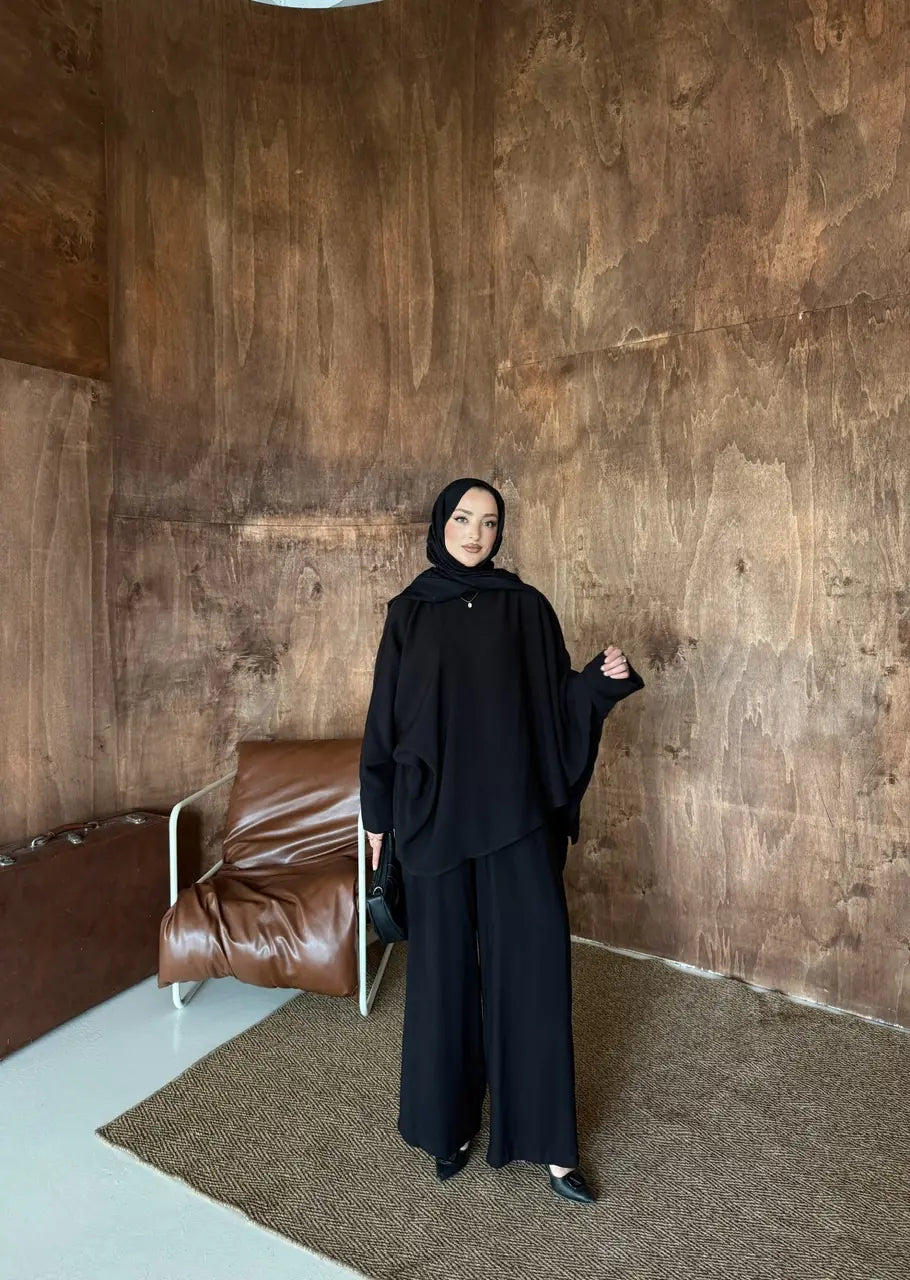 Cupra Shawl Collar Two-Piece Set