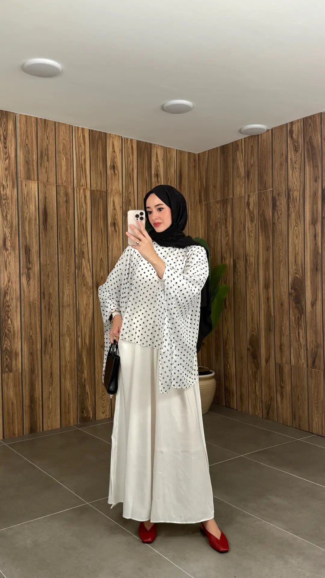Flowing Polka Dot  Tunic
