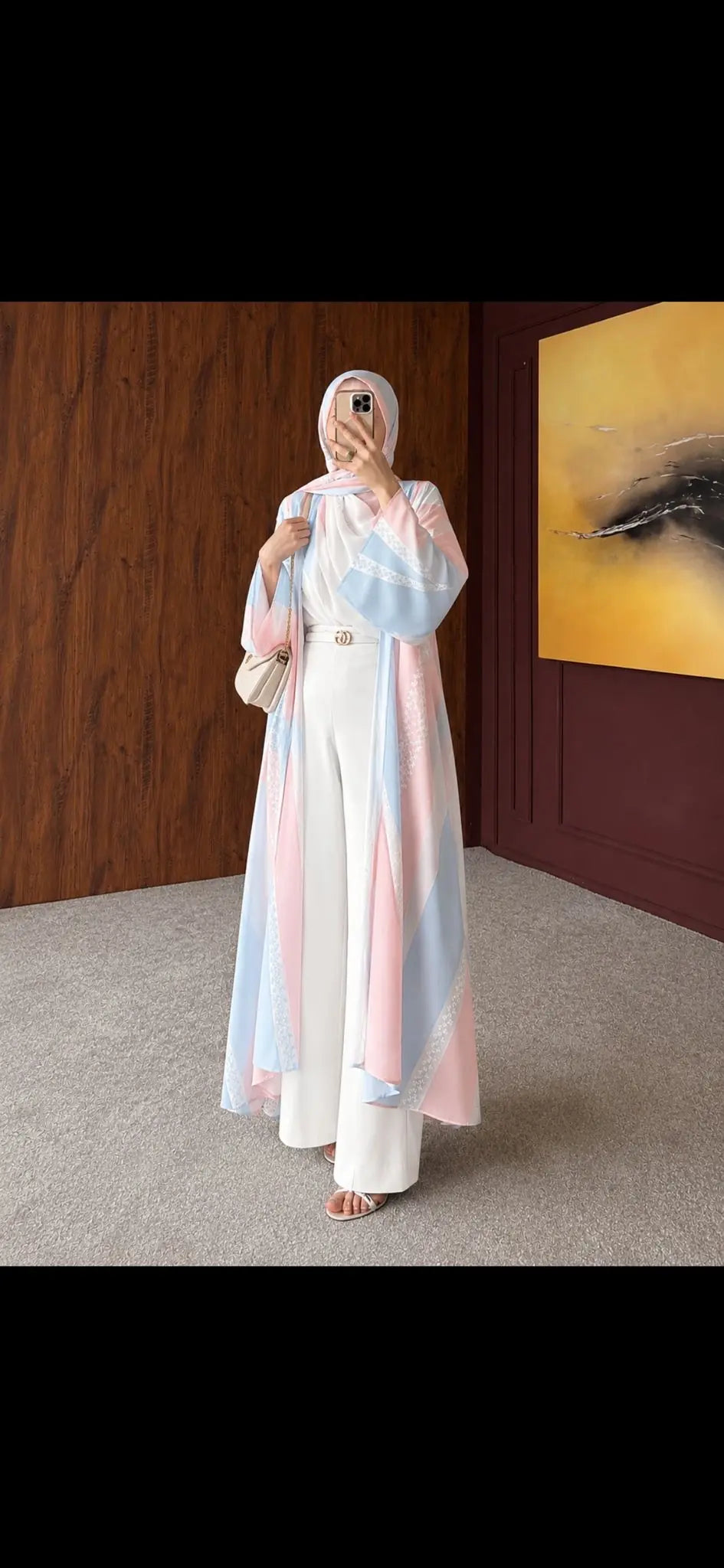 Chiffon Abaya and Shawl Set