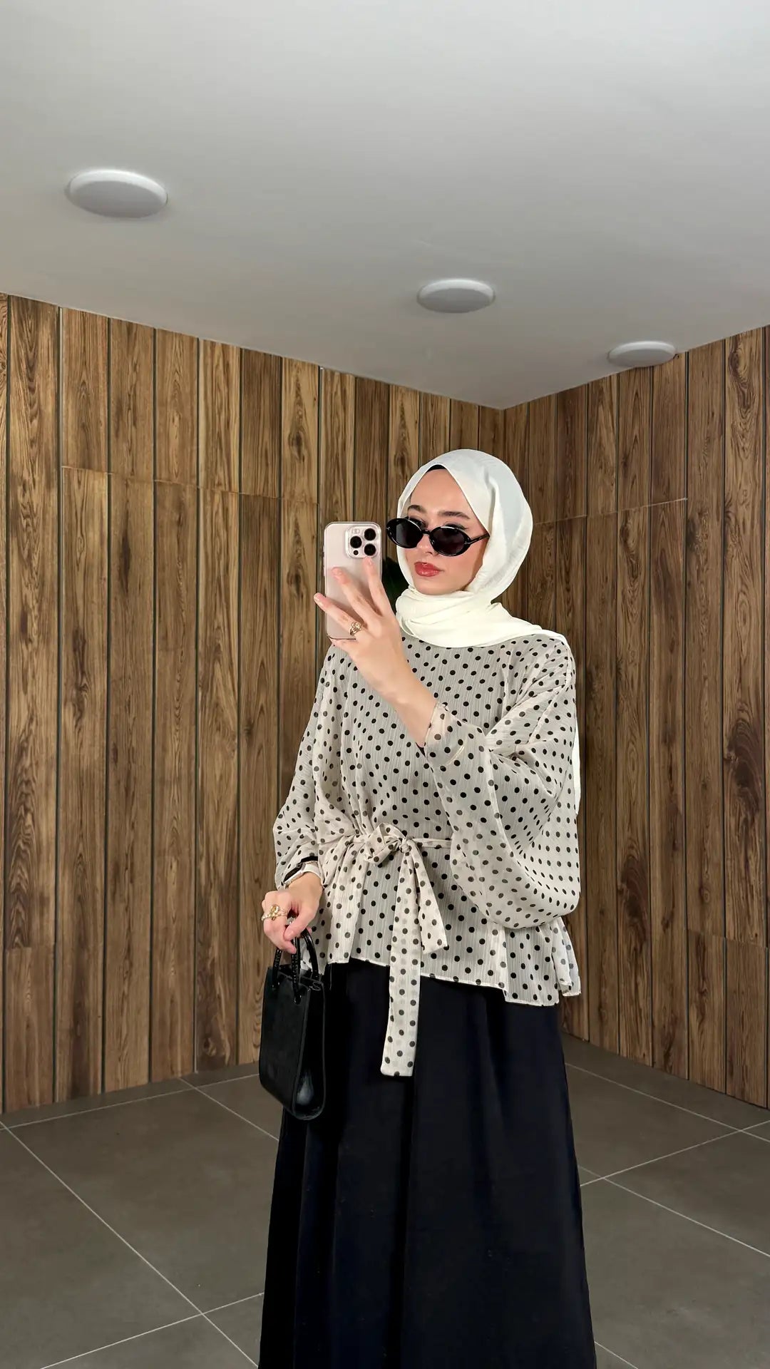 Flowing Polka Dot  Tunic