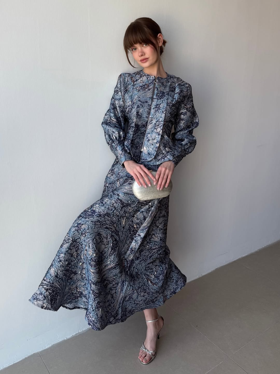 Luxury Jacquard Skirt Set