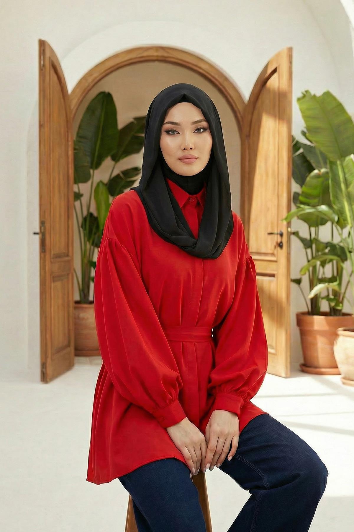 Practical Chiffon Hijab with Jersey Inner Bonnet