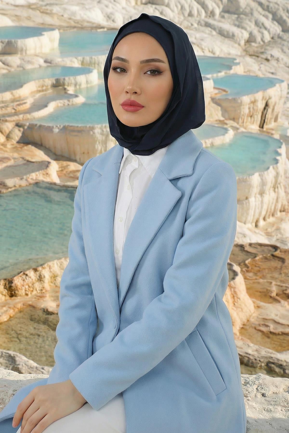 Chiffon Hooded Jersey Underscarf with Neck Coverage