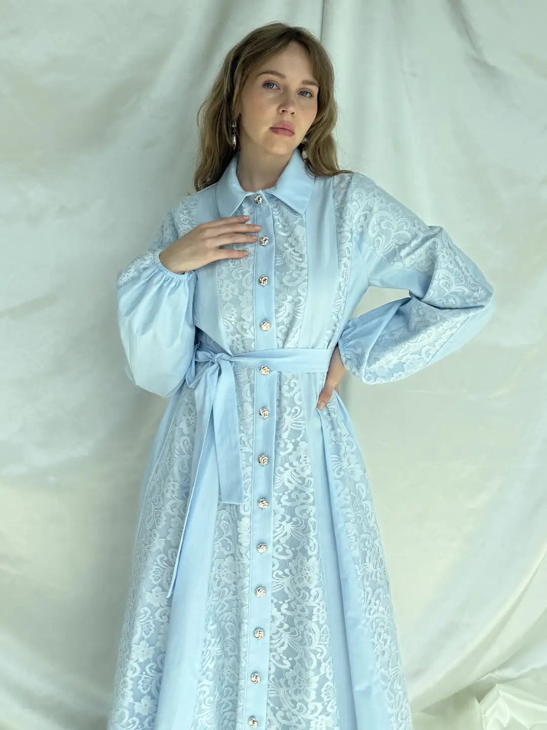 Modest Lace fabric Dress
