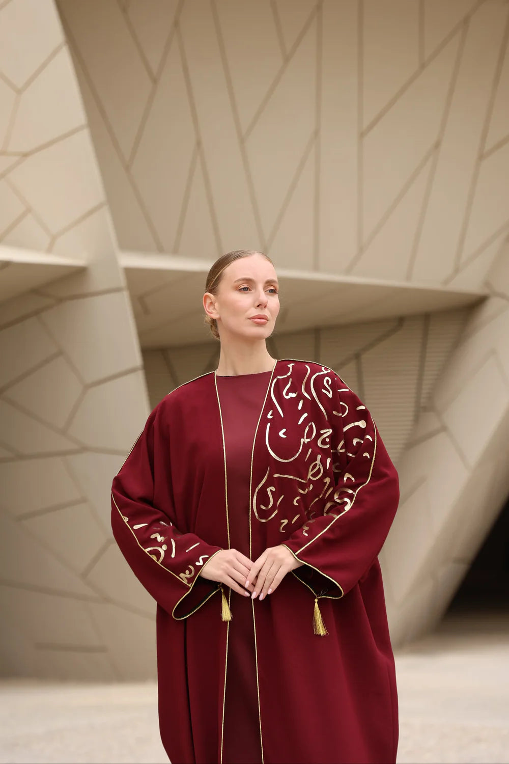 Gold Patterned Abaya