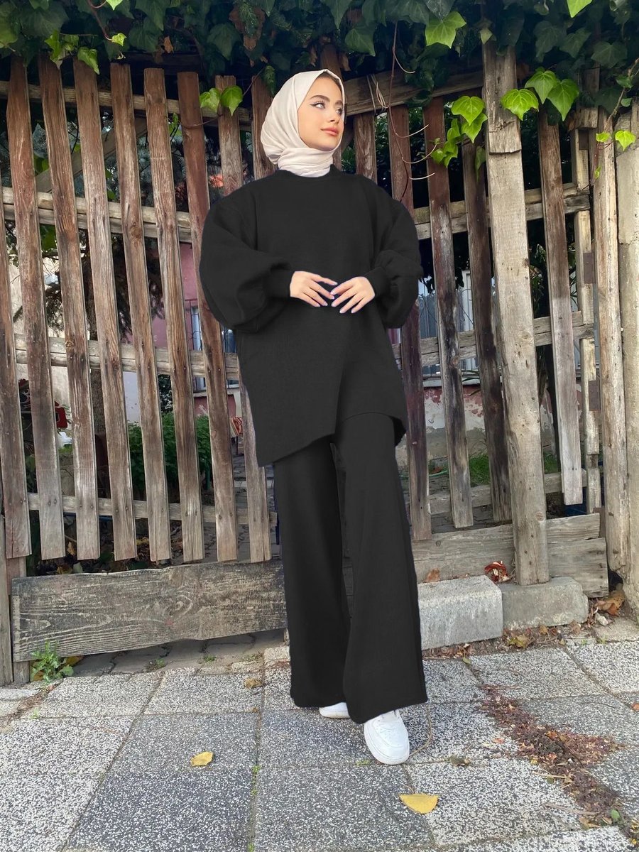 Basic Balloon Sleeve Knit Set – PT007