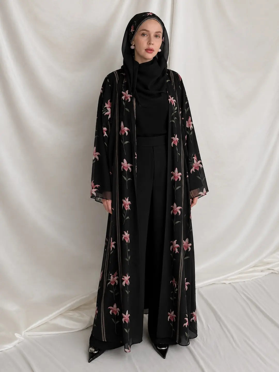Abaya and Shawl Two-Piece Set