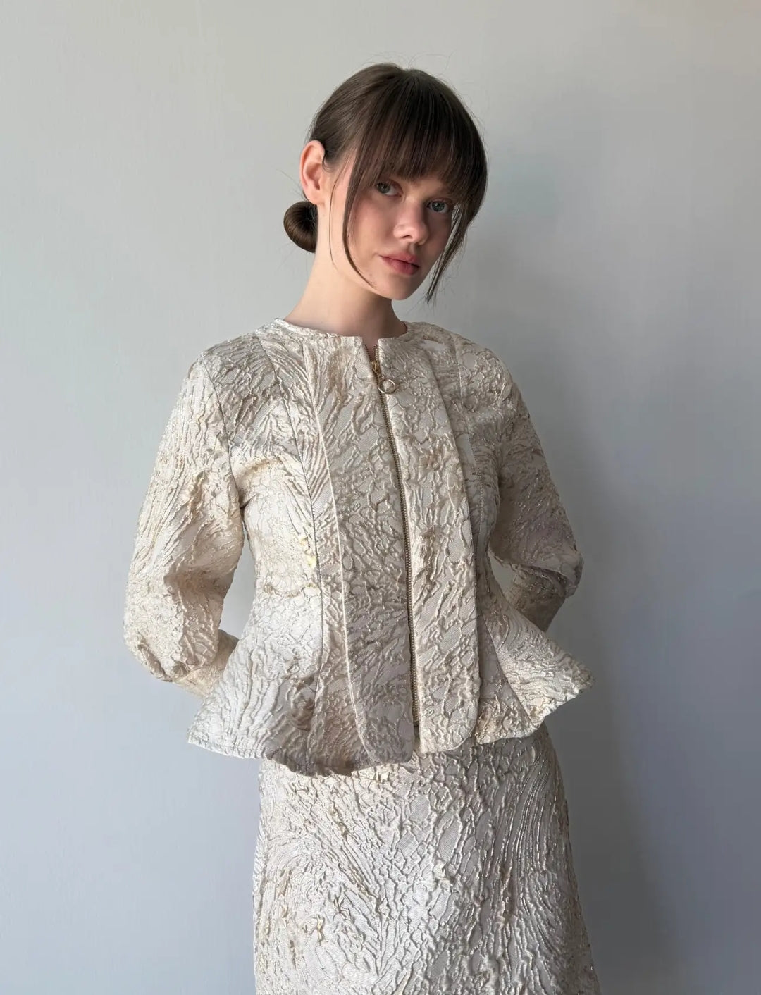 Luxury Jacquard Skirt Set