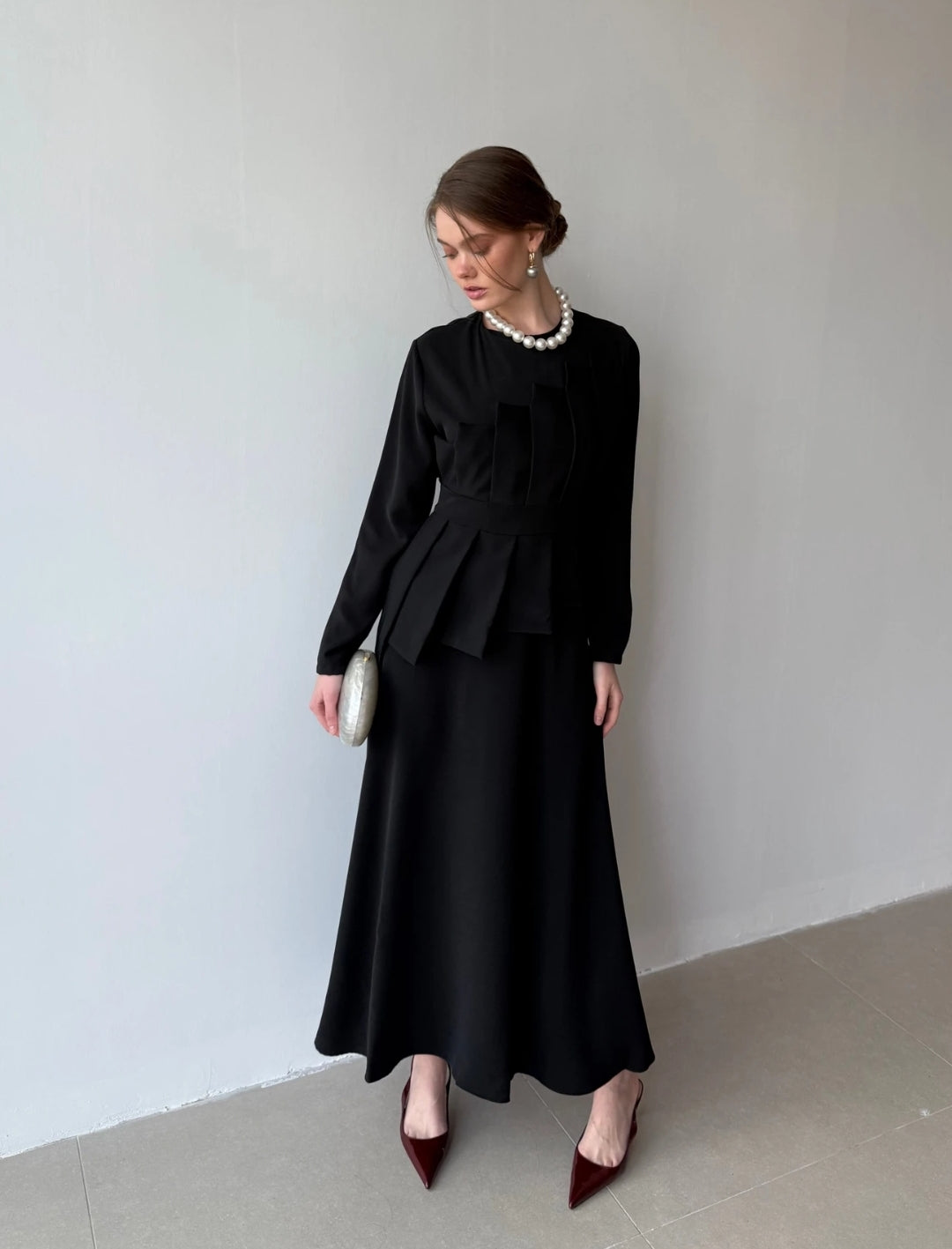 Elegant Double Crepe Dress