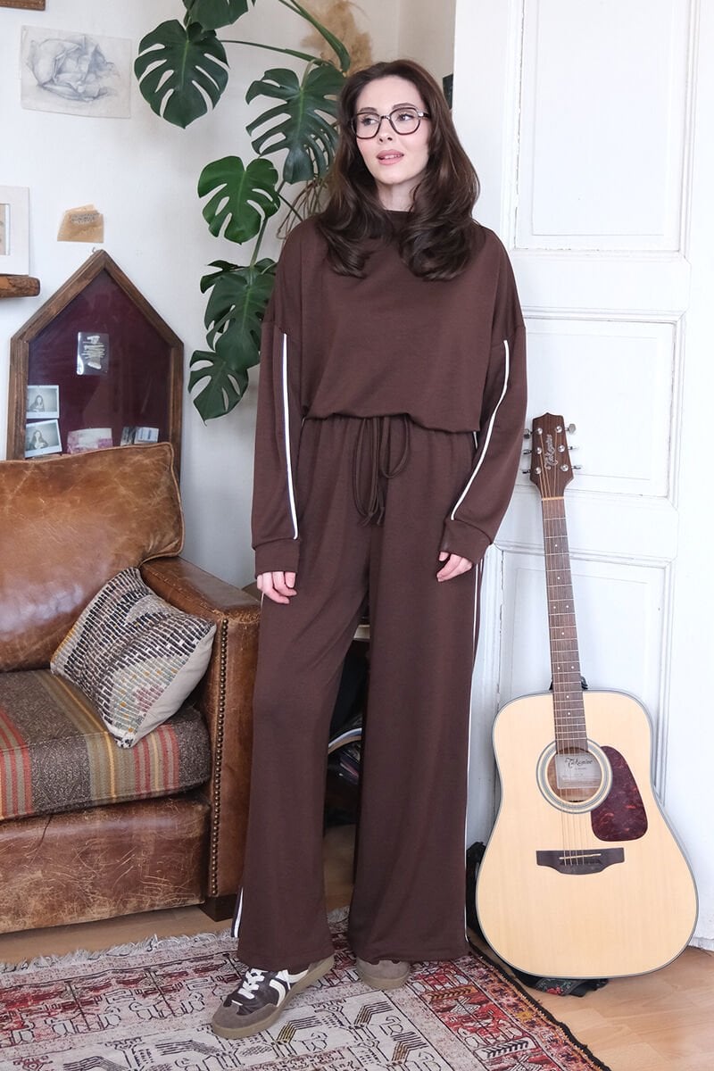 Oysho Piped Modest Trouser Set