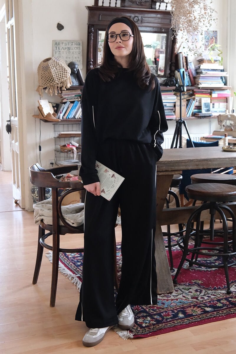 Oysho Piped Modest Trouser Set