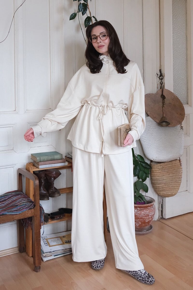 Burgundy Modest Zippered Set