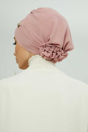Ready-to-Wear Chiffon Turban with Metallic Accent