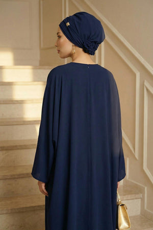 Ready-to-Wear Chiffon Turban with Metallic Accent