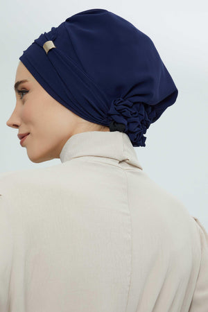Ready-to-Wear Chiffon Turban with Metallic Accent