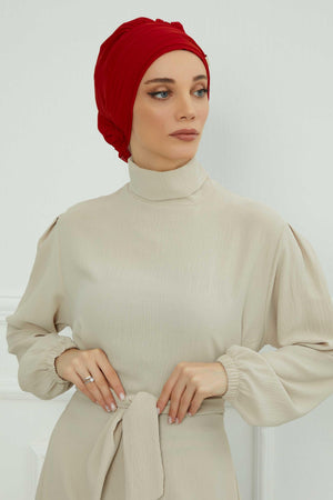 Ready-to-Wear Chiffon Turban with Metallic Accent
