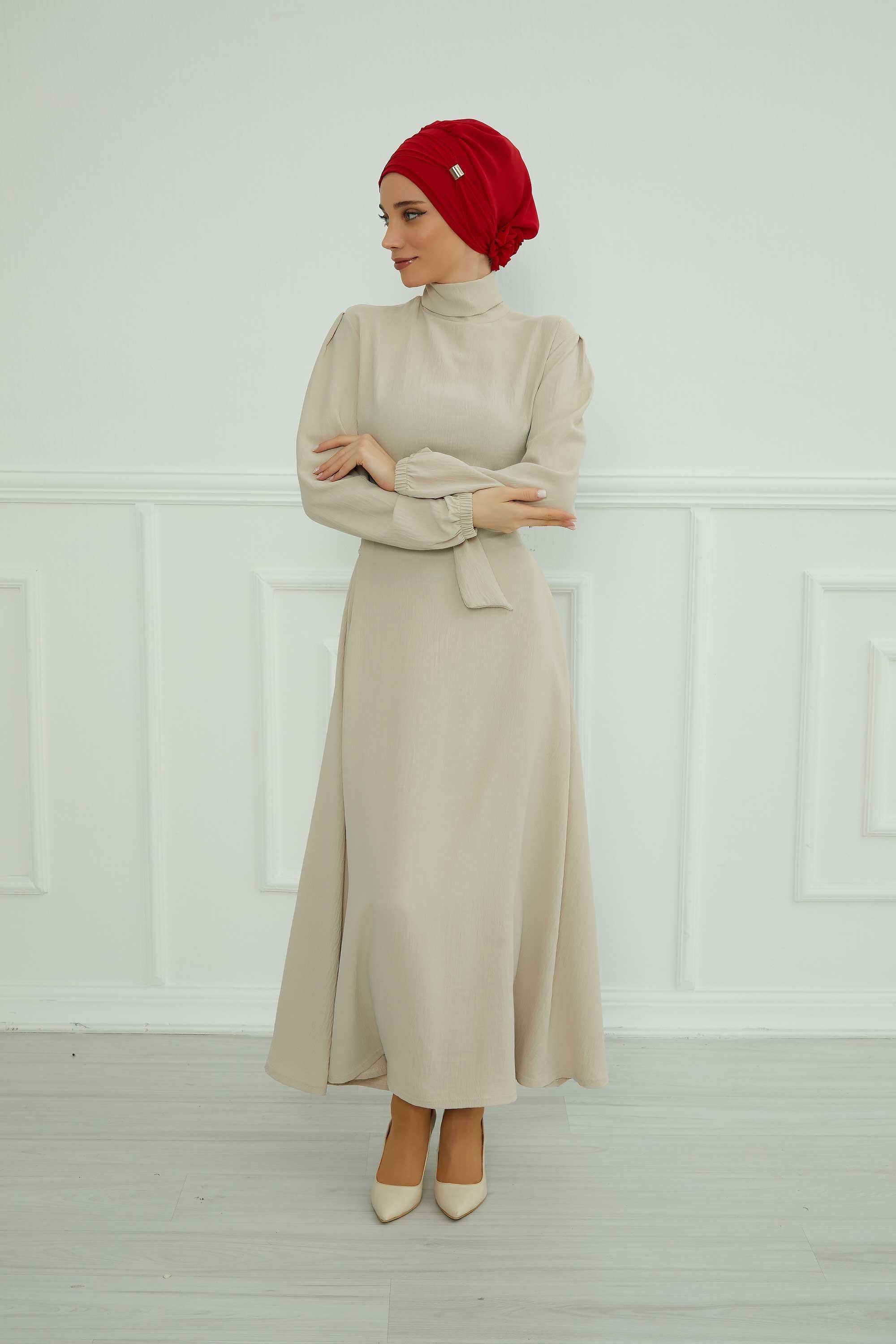 Ready-to-Wear Chiffon Turban with Metallic Accent