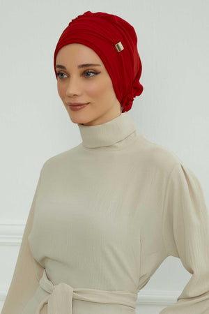Ready-to-Wear Chiffon Turban with Metallic Accent