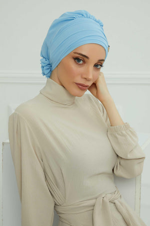 Ready-to-Wear Chiffon Turban with Metallic Accent