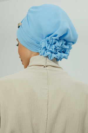 Ready-to-Wear Chiffon Turban with Metallic Accent