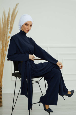 Ready-to-Wear Chiffon Turban with Metallic Accent