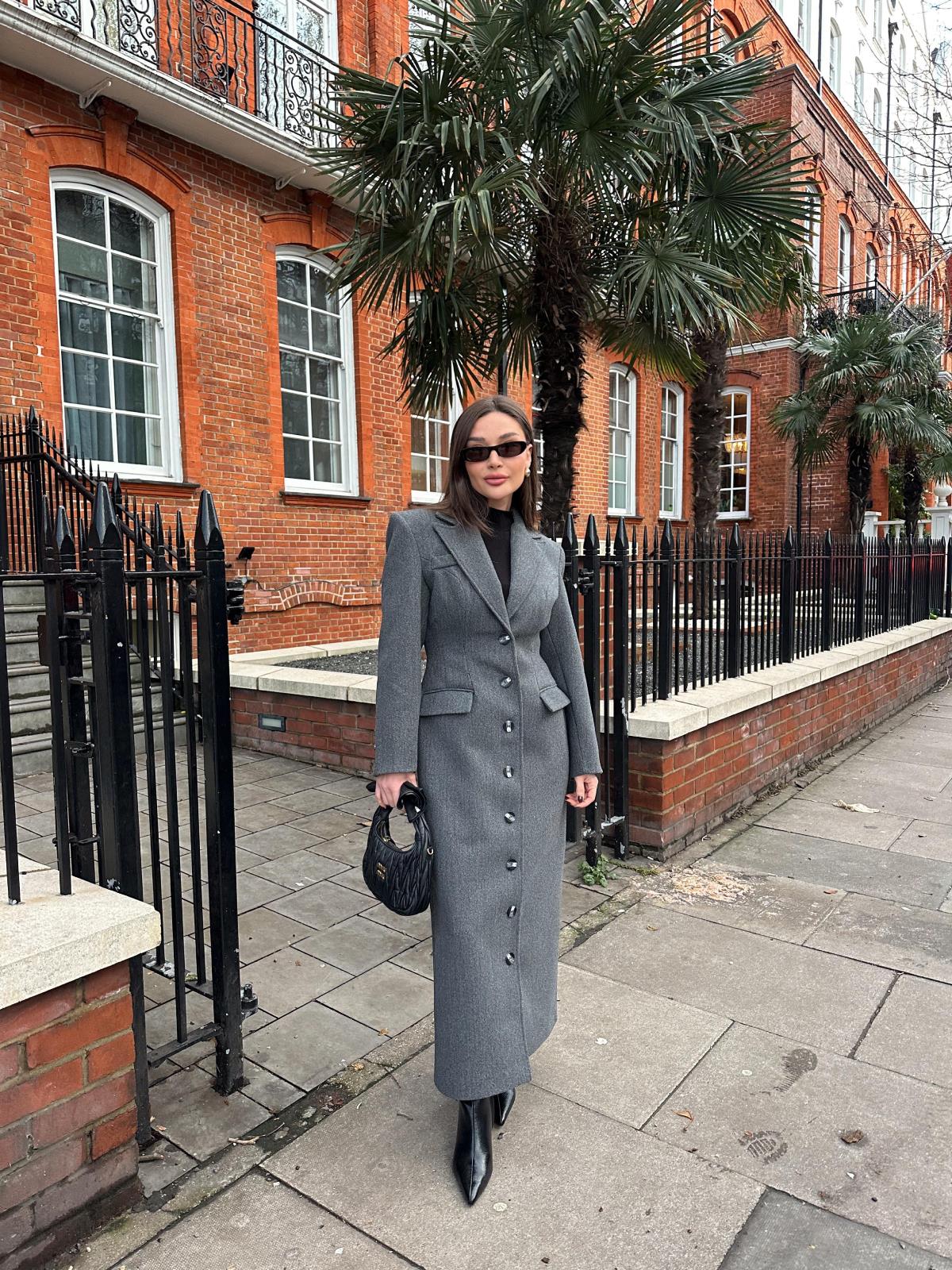 Slim Fit Long Buttoned Coat JK019