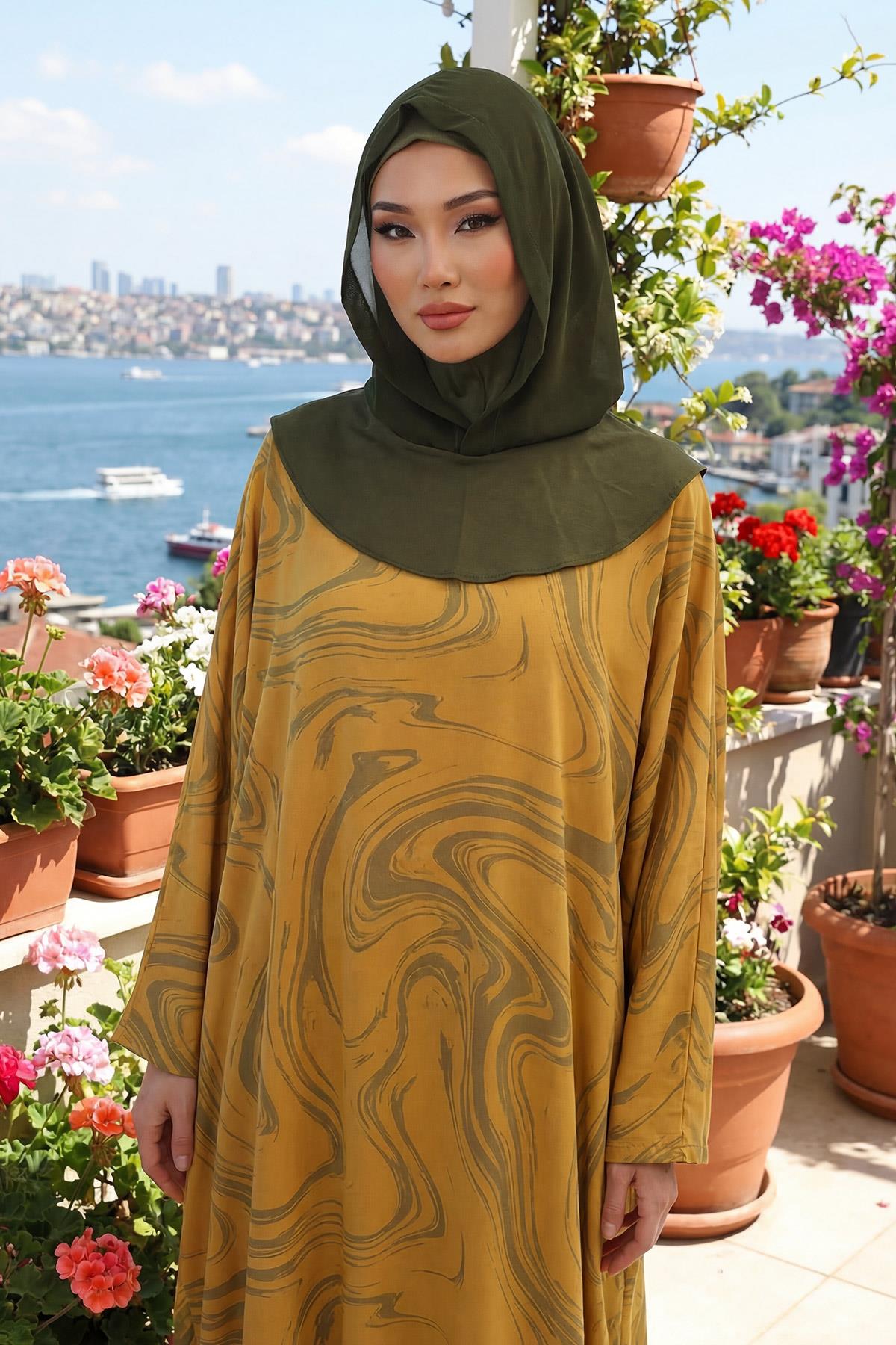 Chiffon Hooded Jersey Underscarf with Neck Coverage