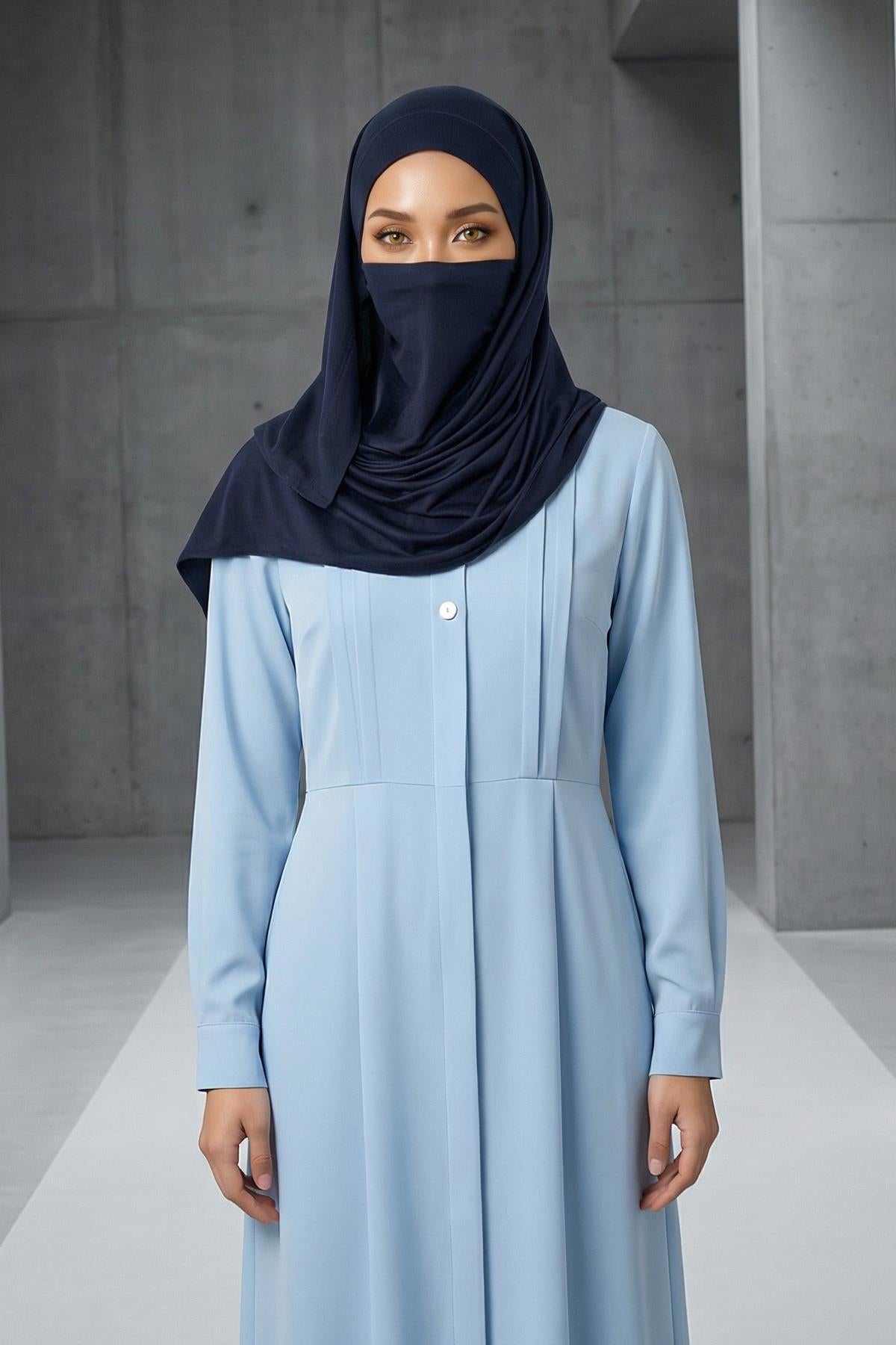 Ready-to-Wear Jersey Bonnet Shawl with Face Covering