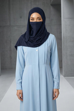 Ready-to-Wear Jersey Bonnet Shawl with Face Covering